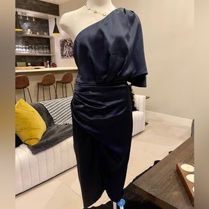 Cupshe satin one shoulder dress